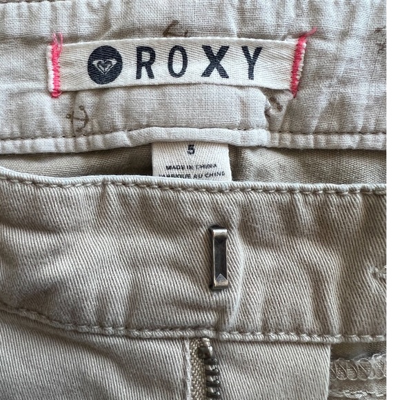 Roxy Tan Khaki Cotton/Spandex Pants Juniors size 5 - Picture 6 of 6
